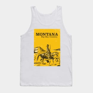 Montana Cowboy Vintage travel poster Tank Top